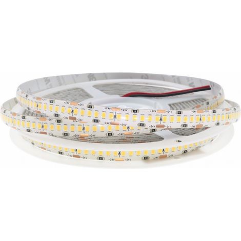 IluminaShop - Tira de LED 90W 24V DC SMD2835 240LED/m 18W/m IP65 (5 metros) Blanco Neutro 4000K (1/4)