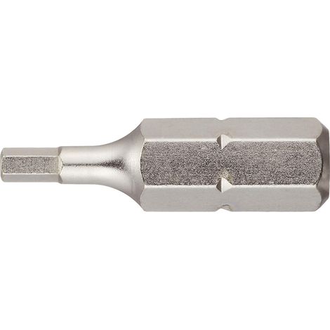 5 - Embout De Vissage - Acier Spécial - 6 Pans Percé - Pour Visseuse Et Usage Manuel - Atelier Et Industrie - Argent - 25x0,3 Cm