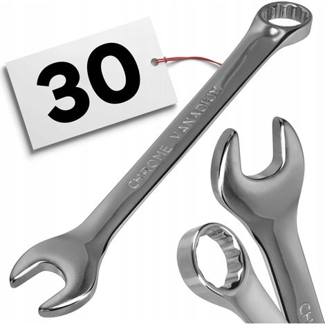 30 mm Maul-Kombinationsschlüssel, robust, massiv, Standardausführung (1/5)