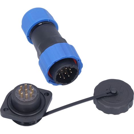 Connecteur étanche IP68 prise mâle femelle à bride aviateur SP209 2 broches AC250V 5A pour raccordement électrique (1/5)