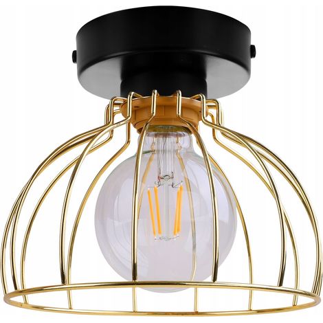 ELEGANTE LÁMPARA DE TECHO LÁMPARA DE ALAMBRE DORADO LED (1/5)