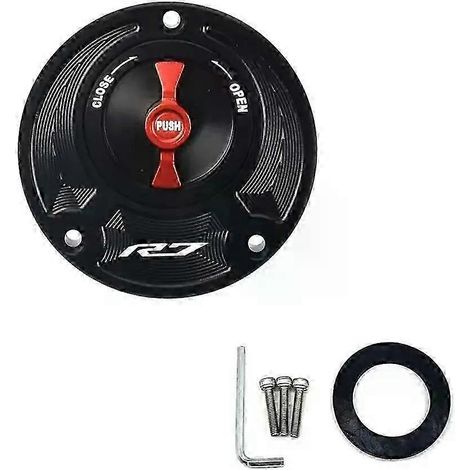 For Yamaha Yzf R1m R1 R3 R15v3 R15m R15 V4 Keyless Motorcycle Fuel Gas Tank Cap Cover Aluminum Accessories( R7 RED) (1/5)