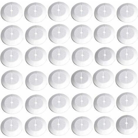 36 Pcs Cache-tuyau,Radiateur de Tuyau,Radiateurs de Tuyau en Plastique pour Tuyaux de Chauffage Tuyaux d'eau Chaude et Froide Tuyaux de Gaz, Rosaces de Tuyau Est Utilisé pour les Tuyaux de 8-30 mm (1/5)