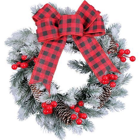 Guirlande De Noël - Boule À Nœud Papillon - Pour Décoration De Fenêtre Porte Ou Mur - 1 Pièce (1/3)