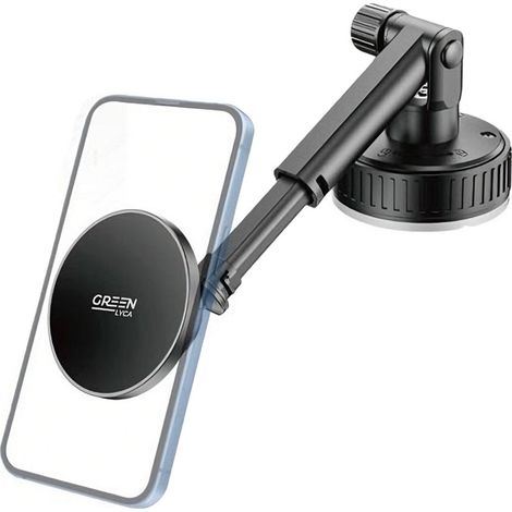 Support magnétique à ventouse, support réglable pour tableau de bord de voiture avec aimants puissants.
