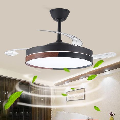 Ventilateur de plafond avec lumière et télécommande, Ventilateur LED à intensité variable, 3 températures de couleur, 6 vitesses, minuterie, 108 cm (1/5)