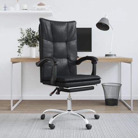 Furniture Limited - Poltrona da Ufficio Reclinabile Nera in (1/5)