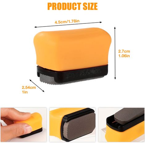 Ensemble de mini limes double face orange avec blocs de lime de forme irrégulière pour le meulage fin et grossier, le parage des bords et le polissage à la main.