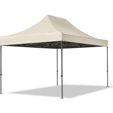 TOOLPORT 3x4.5m PES 750 Pop up gazebo party tent PREMIUM Steel 40 mm, cream