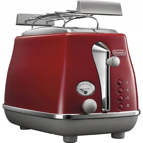 Delonghi Icona Capitals tostapane rosso 2 fessure 900 W