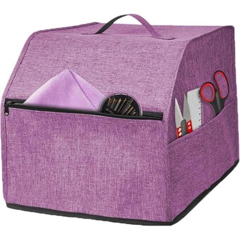 1 Housse surjeteuse, Tissu Oxford, Poches rangement, Protection poussière, 31,5x29x28,5cm, Machine à coudre (1/5)