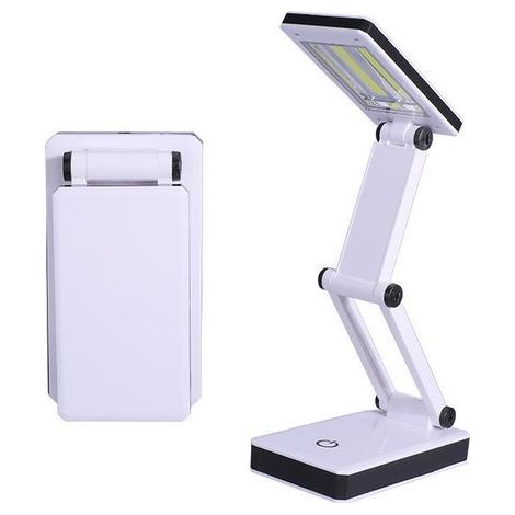 Superhelle, tragbare COB-LED-Schreibtischlampe, Reiselampe: faltbar, Touch-Steuerung, 3 einstellbare Helligkeitsstufen, batterie- und USB-betrieben (1/5)