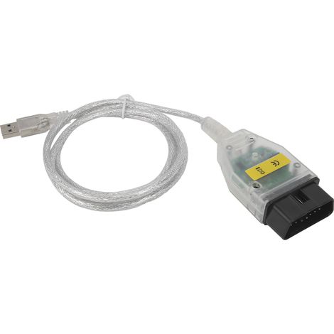 Adaptateur OBD2 INPA avec câble connecteur FT232RL, outil diagnostic auto, coque blanche carte verte, série E (1/5)