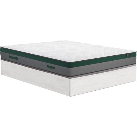 Set 160x200cm rete vano con cassetto Bianco + materasso molle insacchettate sp. 22cm - PRESTIGE di YSMÉE (1/5)
