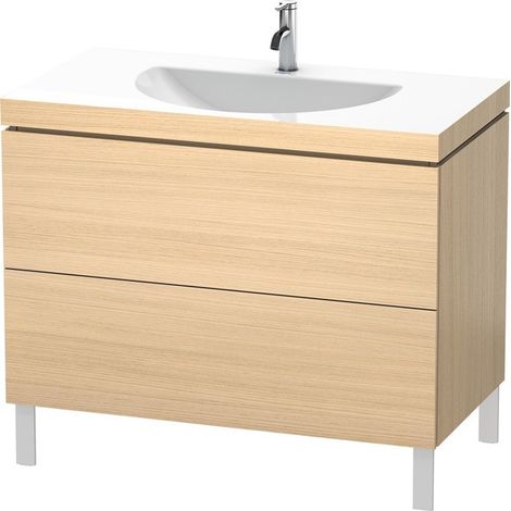 Duravit L-CUBE lavabo da arredo 1000x540mm senza troppopieno 1 foro rubinetto rovere mediterraneo