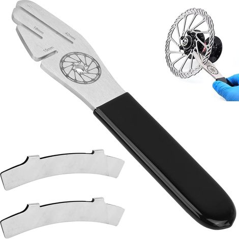 Clé de Réglage de Disque de Vélo,Outil pour Redressé Les Disque, avec 2 Cales de Réglage, pour Le Réglage des Freins à Disque de Velo (1/5)