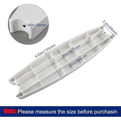 Lot de 3 marches de piscine en plastique robuste avec 6 vis pour la plupart des échelles au sol et hors sol (blanc)