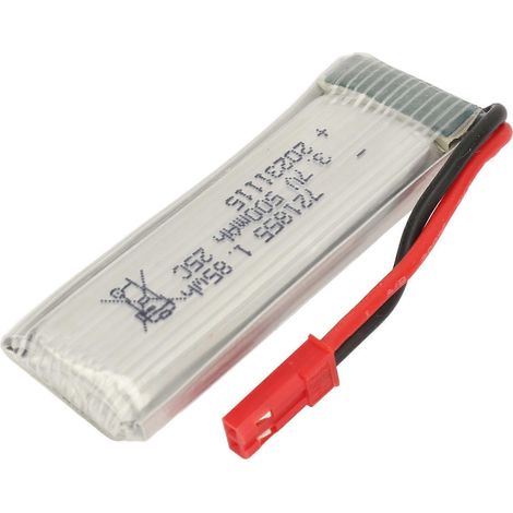 Batterie lithium-ion pour avion 721855, 25C, 3,7 V, 500 mAh, avec connecteur JST rouge, compatible avec U818A et H37. (1/5)