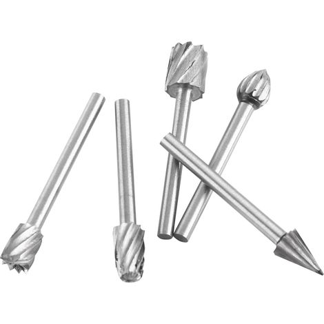 10-teiliges Set aus HSS-Fräsern, Rotationsfeilen und Schnitzwerkzeugen für die Holzbearbeitung, 1/8-Zoll-Schaft (1/5)