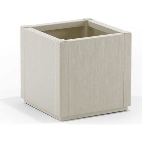 STEFANPLAST Blumentopf ETHICA - Kreide - Quadratisch - 38 L - 36x36xh 35 cm