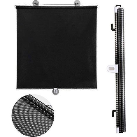 Store occultant à ventouses pour chambre à coucher, protection UV, noir, 40 cm x 60 cm (1/5)
