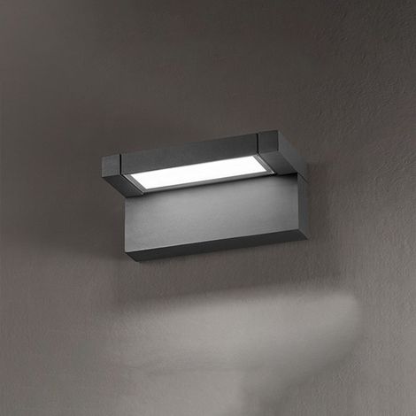 Applique Esterno Moderna Display Alluminio Antrcite Led 36W Cct Ip65