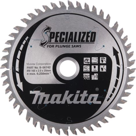 MAKITA B-56742 Specialized for Corian 165mm x 20mm x 48T