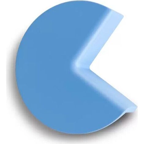 Maniglia a forma di Packman azzurra in goffrato fine 110x29mm - 321 Pack (1/2)