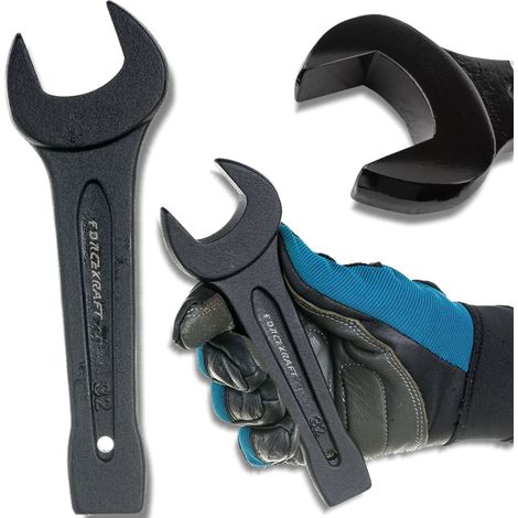 Chiave a forchetta piatta Forcekraft per trazione 32 mm 185 mm Cr-Mo