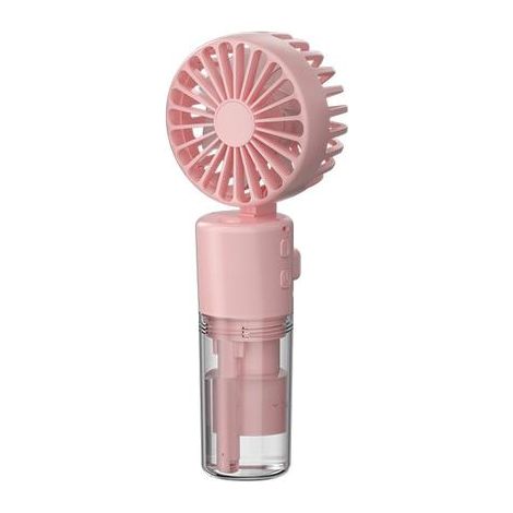 Nouveau mini ventilateur brumisateur portable, rechargeable, pliable et à porter autour du cou, avec fonction brumisateur. (1/4)