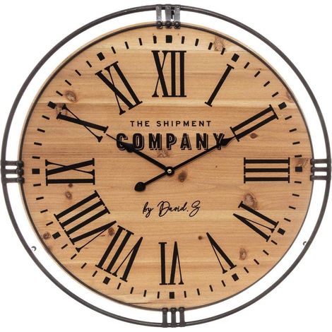 Runde Wanduhr, Holz, Ø 58 cm - Atmosphera (1/5)