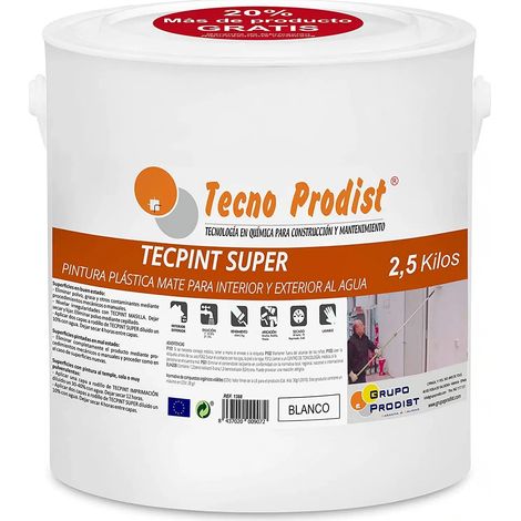 Tecno Prodist Tecpint Super - Pintura al Agua para Interior y Exterior