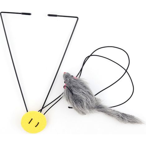 BDD Jouets interactifs de chat de souris suspendus de porte, jeux de chat de chaton d'intérieur, jeux de jouets de chat pour l'exercice de chat, jouets en peluche
