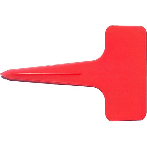 Étiquettes Jardin T-Shape - Pack de 20 - Matière PP Épais - Étiquettes Plantes Résistantes pour Classification - Design Pointe Facile Insertion - Rouge (1/4)