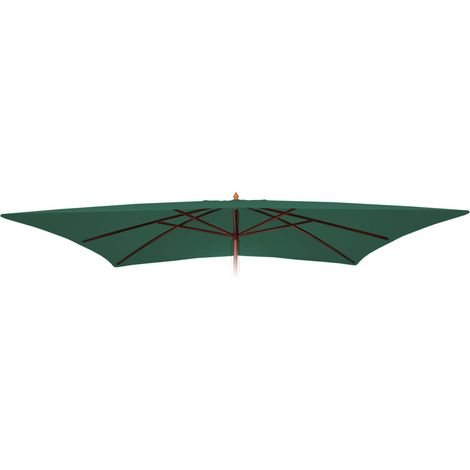 [NEUWERTIG] Ersatz-Bezug für Sonnenschirm Lissabon 3x4m, Sonnenschirmbezug Ersatzbezug, Polyester grün (1/5)