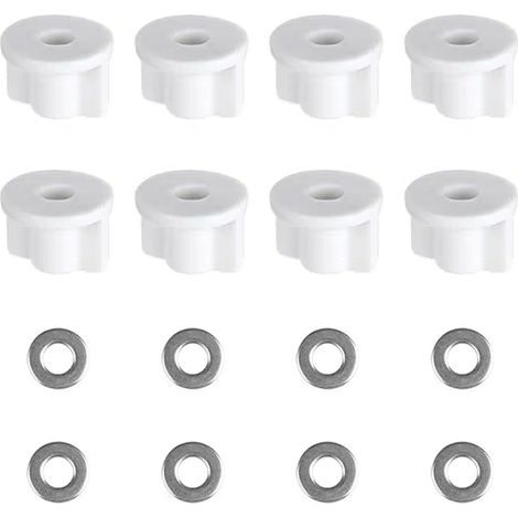 Lot de 8 rondelles de fixation pour abattant de WC - Fixation de rechange pour abattant de WC (1/4)