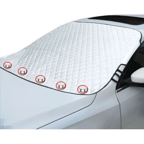 Couverture Pare-Brise Voiture, Bâche Pare Brise Protection, Magnétique Couverture Repliable Couverture de Pare-Brise Universelle