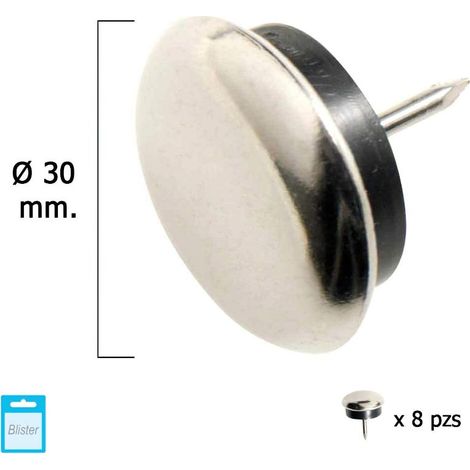 MAURER deslizante metal goma claro ø30 (blister 8 unidades) , Deslizante metal goma claro.- Diametro: 30 mm.- Blister 8 unidades.- Realizado en metal y goma. (1/2)