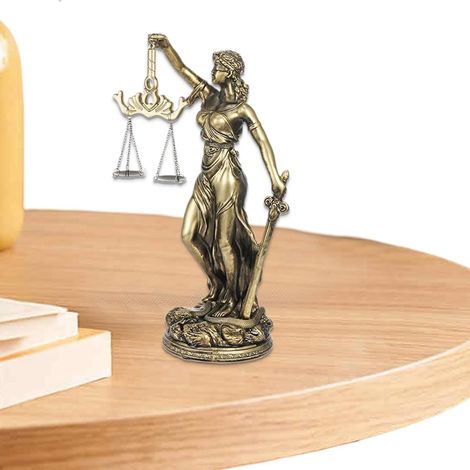 Lady Justice Sculpture artisanale en rsine Statue dcorative