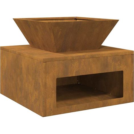Braise Rouillé 50 x 50 x 40 cm Acier résistant aux intempéries CFW546272 (1/5)