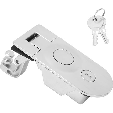 Ej.Life Kompressionsriegel mit Schlüssel, Schloss aus Zinklegierung, für Wohnmobile, Yachten, Kofferräume, Mülleimer, Lagertüren A (1/5)