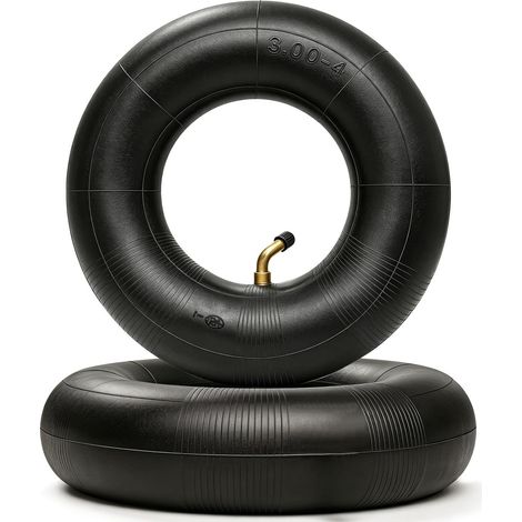 2 Pièces Chambre à Air Brouette 3.00-4, avec TR-87 Valve Chambres à Air de Rechange, Pneu de Secours pour Brouette Incurvée pour Tondeuses à Gazon, Brouettes de Jardin, Karts (1/5)