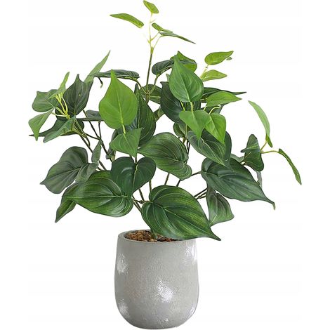 PIANTA ARTIFICIALE IN VASO PHILODENDRON 38cm per CASA E UFFICIO