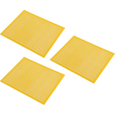 Set mit 3 gelben Kunststoff-Königinnenschutzgittern (1/5)