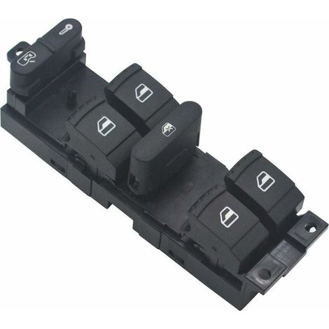 1 Commande lève-vitre, 9 broches, bouton électrique, avant conducteur, pour Golf Jetta Passat (1/5)