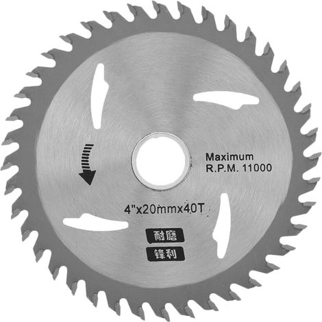 Lame de scie circulaire 4 pouces 40 dents pour bois, coupe précise en menuiserie (1/4)