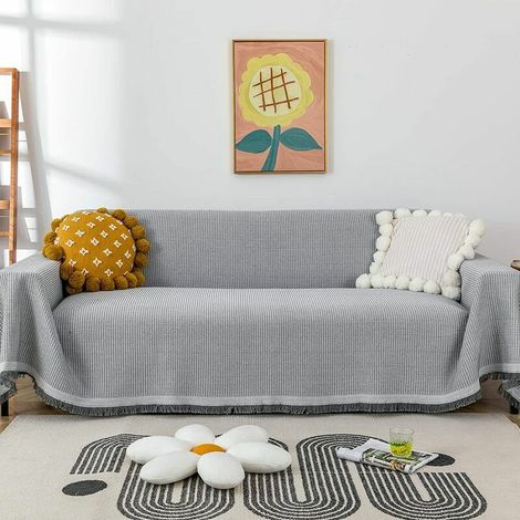 Gray Sofa Cover, Large Sofa Slipcovers for 3 Cushion Couch Dog Couch Cover Recliner Couch Covers Couch Covers for 3 Cushion Couch (1/5)