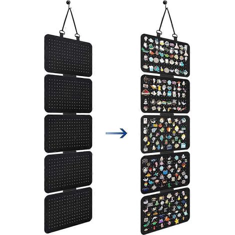 Présentoir à broches émaillées (2 pièces) avec 5 panneaux amovibles pour plus de 120 broches. (1/5)