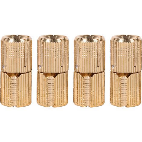 Lot de 4 charnières invisibles en cuivre pour portes de placard, idéales pour les plans de travail et les projets de bricolage (14 mm). (1/5)