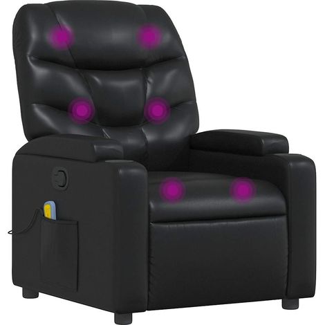 Maison Exclusive - Massagesessel Schwarz Kunstleder